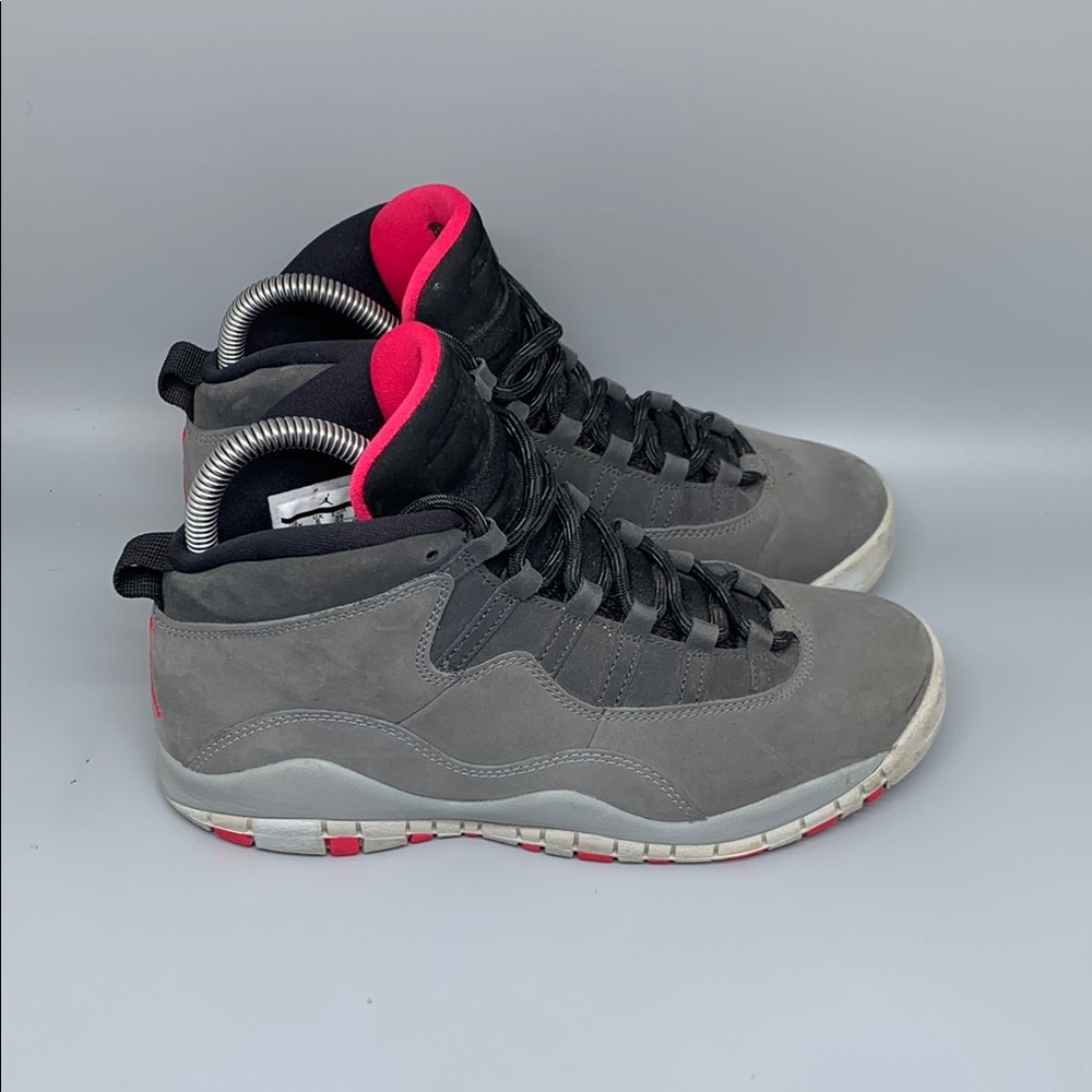 Jordan 10 Retro Pink Gray Basketball Shoes 487211-006 Youth 6.5 Women's Sz 8